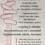 WOHIN? – Zwerven met Schubert, Mahler en Vaughan Williams